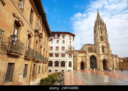 Kathedrale, Plaza Alfonso II El Casto, Oviedo, Asturien, Spanien. Stockfoto
