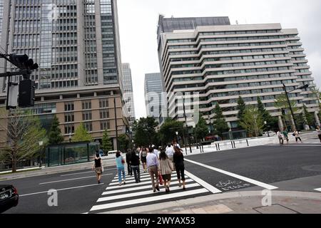 Marunouchi-Gebäude-Business-Bereich, Tokio, Japan. Stockfoto