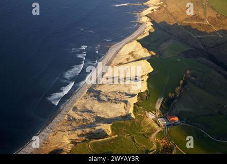 Flysch, Zumaia, Gipuzkoa, Baskenland, Spanien. Stockfoto