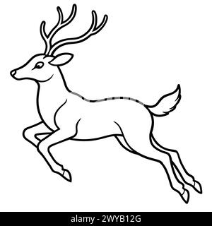DESIGN MIT HIRSCHLINIE Stock Vektor