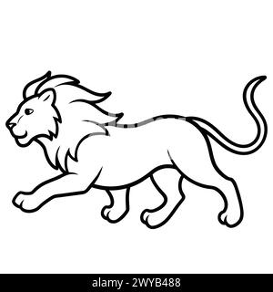 LION LINE ART Stock Vektor