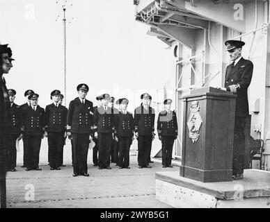 MIT DEM BEGLEITTRÄGER HMS SMITER, 1944. - Eine Szene auf dem Cockpit während des SMITER-Dienstes. Vancouver, British Columbia. , Stockfoto