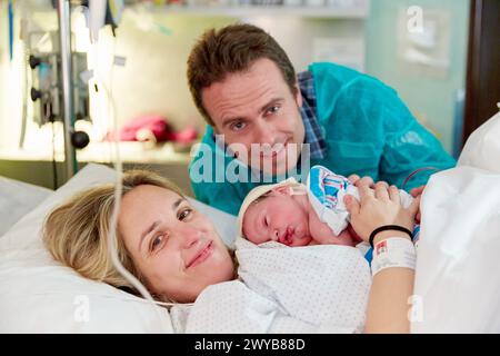 Geburtsraum, Geburtsbereich, Neugeborene, Krankenhaus Donostia, San Sebastian, Gipuzkoa, Baskenland, Spanien. Stockfoto