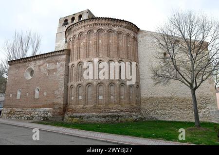 Olmedo, Kirche San Andres (romanisch, 13. Jahrhundert). Provinz Valladolid, Castilla y Leon, Spanien. Stockfoto