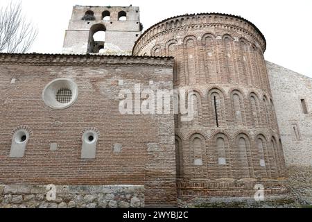 Olmedo, Kirche San Andres (romanisch, 13. Jahrhundert). Provinz Valladolid, Castilla y Leon, Spanien. Stockfoto