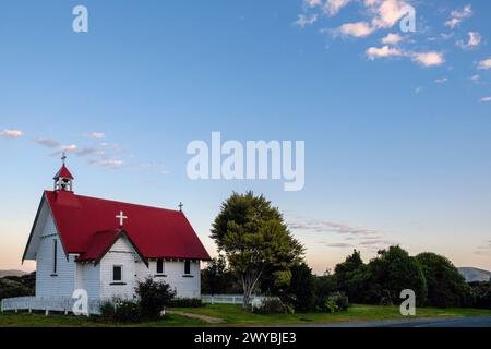 St. Mary's Church, Niagara-Waikawa Road, Waikawa, The Catlins, Southland, Südinsel, Neuseeland Stockfoto