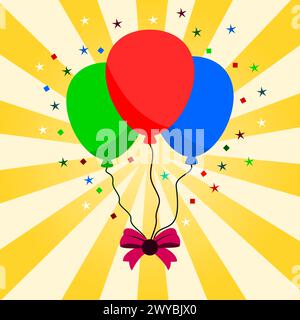 April Narr Vektor Illustration quadratisches Banner, April Narr's Day Stock Vektor