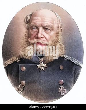 Wilhelm I., Wilhelm Friedrich Ludwig, 1797–1888, deutscher Kaiser, Historisch, digitale restaurierte Reproduktion von einer Vorlage aus dem 19. Jahrhund Stockfoto