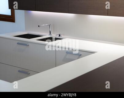 Küchenmöbel, Ausstellung und Verkauf. Stockfoto