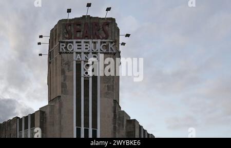 Sears Roebuck und CO Logo im Geschäft in Flatbush, Brooklyn, New York City Stockfoto