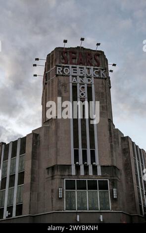 Sears Roebuck und CO Logo im Geschäft in Flatbush, Brooklyn, New York City Stockfoto