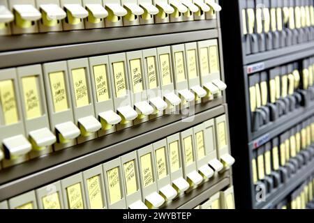 Probenlagerung, Anatomische Pathologie, Krankenhaus Donostia, San Sebastian, Gipuzkoa, Baskenland, Spanien. Stockfoto