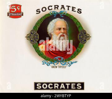 Sokrates, 470 bis 399 v. Chr., Antiker griechischer Philosoph, Historisch, digital restaurierte Reproduktion von einer Vorlage aus dem 19. Jahrhundert Stockfoto