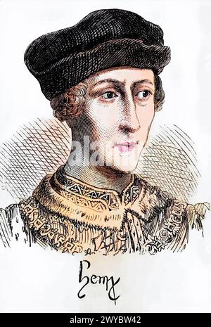 Koenig Heinrich VI Von England, 1421 bis 1471, Historisch, digital restaurierte Reproduktion von einer Vorlage aus dem 19. Jahrhundert, Datum notieren n Stockfoto