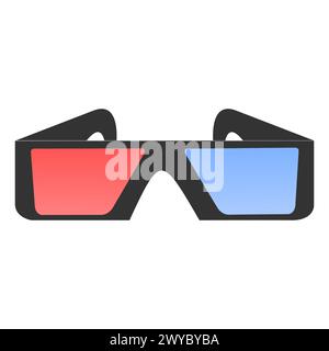 sonnenfinsternis Brillen, Sonnenfinsternis Brillen Kinder, Sonnenfinsternis Brillen isoliert auf weißem Hintergrund Vektor Illustration. Stock Vektor