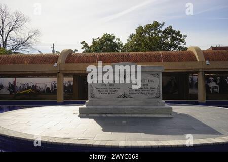 Das King Memorial Tomb bei Martin Luther King Jr. National Historical Site, Atlanta, am 23. November 2023. Stockfoto