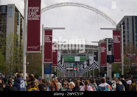 London, Großbritannien. April 2024. Wembley weit vor den England Women gegen Schweden Women's European Qualifier League Ein Spiel der Gruppe 3 im Wembley Stadium, London, England, Großbritannien am 5. April 2024. Credit: Every Second Media/Alamy Live News Stockfoto