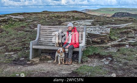 Ausblicke und Landschaft rund um Timtagel an der westlichen cornwall Küste Südwestküstenpfad boscastle bodmin Moor Stockfoto