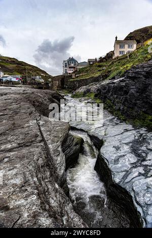 Ausblicke und Landschaft rund um Timtagel an der westlichen cornwall Küste Südwestküstenpfad boscastle bodmin Moor Stockfoto