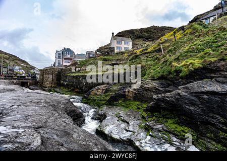 Ausblicke und Landschaft rund um Timtagel an der westlichen cornwall Küste Südwestküstenpfad boscastle bodmin Moor Stockfoto