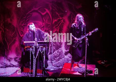 Zetra spielt im Fuzz Live Music Club, Athen/Griechenland, April 2024 Stockfoto