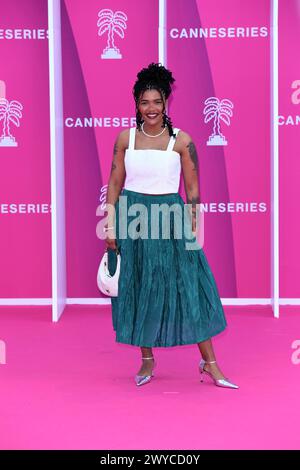 Cannes, Frankreich. April 2024. Cannes - 7. Internationales Canneseries Festival - Eröffnungszeremonie - Laureen Credit: Unabhängige Fotoagentur/Alamy Live News Stockfoto