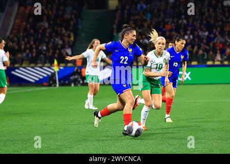 Metz, Frankreich. April 2024. © PHOTOPQR/LE REPUBLICAIN LORRAIN/Gilles WIRTZ ; Metz ; 05/04/2024 ; Metz stade St Symphorien France Irlande - Women Soccer France vs ireland Credit: MAXPPP/Alamy Live News Stockfoto