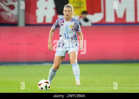 LEUVEN, BELGIEN - 5. APRIL: Alexia Putellas aus Spanien im Rahmen des Qualifikationsspiels der Frauen ZUR UEFA EURO 2025 zwischen Belgien und Spanien im Stadion den Dreef am 5. April 2024 in Leuven, Belgien. (Foto: Tobias Giesen/BSR Agency) Credit: BSR Agency/Alamy Live News Stockfoto