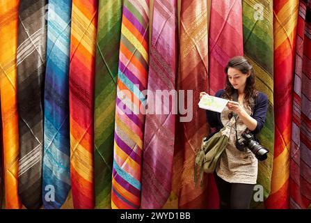 Souk, Fes El-Bali, Fes, Marokko. Stockfoto