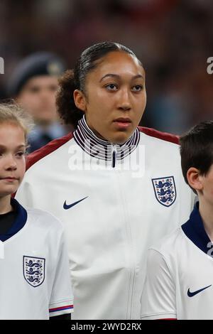 London, Großbritannien. April 2024. London, England, 5. April 2024: Lauren James (7 England) während des Spiels der UEFA Women's Euro 2025 zwischen England und Schweden im Wembley Stadium in London (Alexander Canillas/SPP) Credit: SPP Sport Press Photo. /Alamy Live News Stockfoto