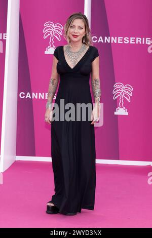 Doully nimmt an der Eröffnungszeremonie während des 7. Canneseries International Festivals am 5. April 2024 in Cannes Teil. Foto: David NIVIERE/ABACAPRESS.COM Stockfoto