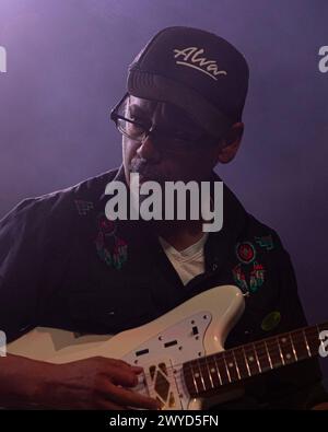 Mailand, Italien. April 2024. Skate-Legende und Musiker Tommy Guerrero tritt am 5. April 2024 live im Circolo Magnolia in Mailand auf. Credit: Mairo Cinquetti/Alamy Live News Stockfoto