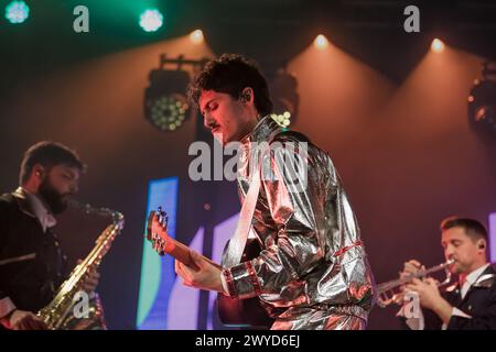 Mailand, Italien. April 2024. Fulminacci (Filippo Uttinacci) Credit: Live Media Publishing Group/Alamy Live News Stockfoto