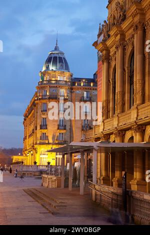 Hotel Maria Cristina, Teatro Victoria Eugenia, Donostia, San Sebastian, Gipuzkoa, Euskadi, Spanien. Stockfoto