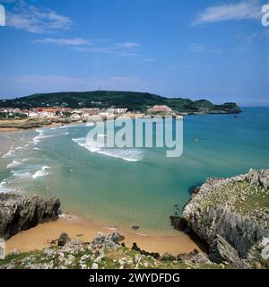 Playa de RIS. Noja. Kantabrien. Spanien. Stockfoto