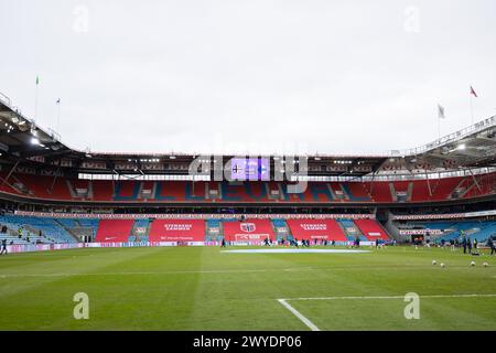 Oslo, Norwegen. April 2024. Oslo, Norwegen, 5. April 2024: Allgemeiner Blick in das Stadion vor dem Fußballspiel der UEFA Womens European Qualifier zwischen Norwegen und Finnland im Ullevaal Stadium in Oslo, Norwegen (Ane Frosaker/SPP) Credit: SPP Sport Press Photo. /Alamy Live News Stockfoto