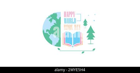 Happy World Book Day Stock Vektor