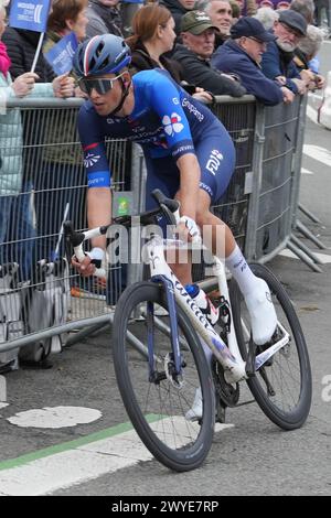 Le Mans, Frankreich. April 2024. WATSON Samuel AUS Groupama - FDJ während der Région Pays de la Loire Tour 2024, Radrennen Stage 4, Marolles-les-Braults - Le Mans (174, 9 km) am 5. April 2024 in Le Mans, Frankreich - Foto Laurent Lairys/ABACAPRESS.COM Credit: Abaca Press/Alamy Live News Stockfoto