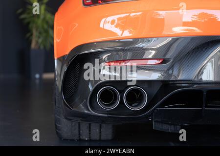 Der seltene Supersportwagen der Mercedes AMG Division. Die GT Black Serie. Stockfoto