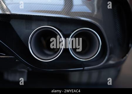 Der seltene Supersportwagen der Mercedes AMG Division. Die GT Black Serie. Stockfoto