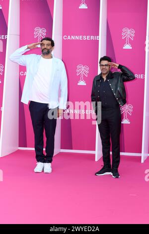 Cannes, Frankreich. April 2024. CANNES, Frankreich 5. April 2024; Ramzy Bedia und Jamel Debbouze nehmen an der Eröffnungszeremonie während des 7. Canneseries International Festivals am 5. April 2024 in Cannes, Frankreich, Teil. Bild und Copyright Thierry CARPICO/ATP Images (CARPICO Thierry/ATP/SPP) Credit: SPP Sport Press Photo. /Alamy Live News Stockfoto