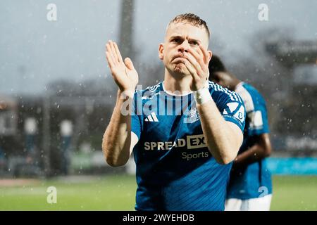 April 2024, Lyngby, Dänemark. Superligakampen mellem Lyngby Boldklub og ob i Lyngby fredag den 5. april 2024. Quelle: Ritzau/Alamy Live News Stockfoto