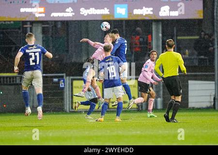 April 2024, Lyngby, Dänemark. Superligakampen mellem Lyngby Boldklub og ob i Lyngby fredag den 5. april 2024. Quelle: Ritzau/Alamy Live News Stockfoto