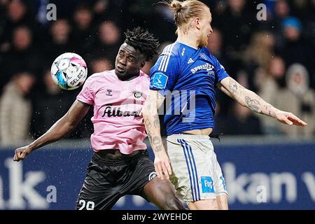 April 2024, Lyngby, Dänemark. Superligakampen mellem Lyngby Boldklub og ob i Lyngby fredag den 5. april 2024. Quelle: Ritzau/Alamy Live News Stockfoto