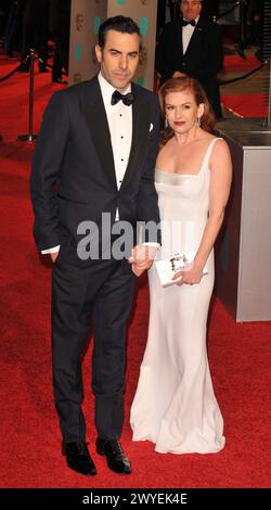 Sacha Baron Cohen und Isla Fisher trennen sich Sacha Baron Cohen & Isla Fisher nehmen an den EE British Academy Film Awards BAFTAs, Royal Opera House, Covent Garden, London, UK, Teil. am Sonntag, den 14. Februar 2016. CAP/CAN/ London Großbritannien Großbritannien Copyright: XCanxNguyen/CapitalxPicturesx Stockfoto