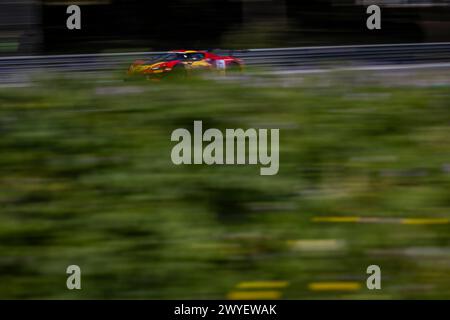 71 NEUBAUER Thomas (fra), ABRIL Vincent (fra), VIDALES David (Spa), AF Corse - Francorchamps Motors, Ferrari 296 GT3, Action während der 1. Runde der Fanatec GT World Challenge 2024 angetrieben von AWS auf dem Circuit Paul Ricard, vom 5. Bis 7. April 2024 in Le Castellet, Frankreich - Foto Marc de Mattia / DPPI Stockfoto