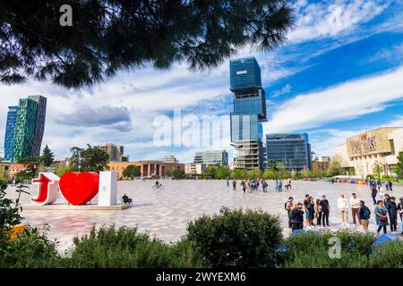 Bild aufgenommen Skanderbeg Square, Tirane Albanien Stockfoto