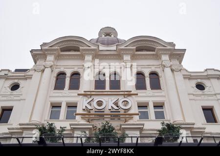 April 2024. KOKO Live-Musik-Veranstaltungsort und Nachtclub in Camden, Außenansicht tagsüber. Quelle: Vuk Valcic/Alamy Stockfoto