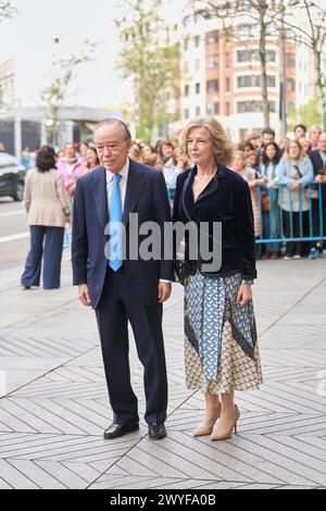 Madrid. Spanien. 20240406 kommt der Gast zur Hochzeit von Jose Luis Martinez Almeida, Major von Madrid, und Teresa Urquijo in der Sagrado Corazon und San Francisco de Borja Kirche am 6. April 2024 in Madrid, Spanien Stockfoto