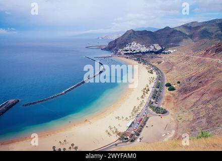 Las Teresitas Strand. Santa Cruz de Teneriffa, Insel Teneriffa, Kanarische Inseln, Spanien. Stockfoto